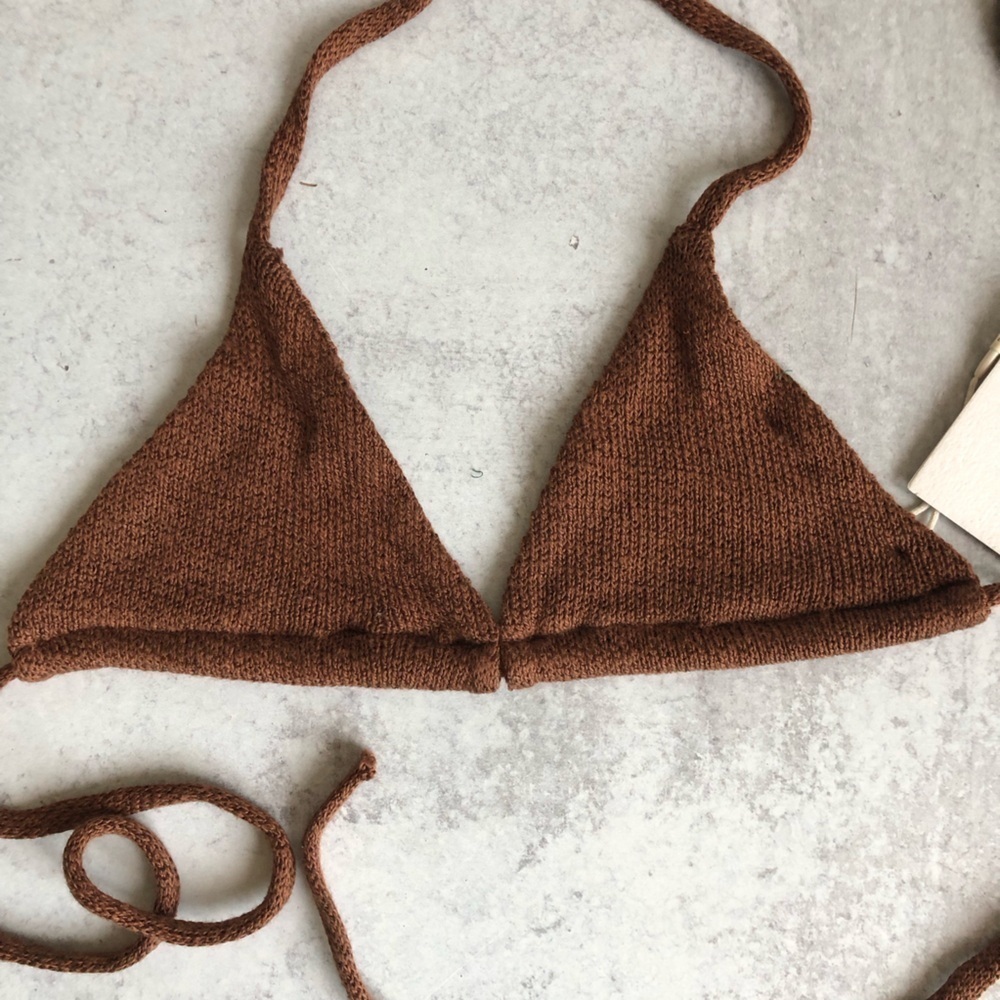 Savannah Morrow Top Triangle Knit Bronze Brown — image 4 of 8